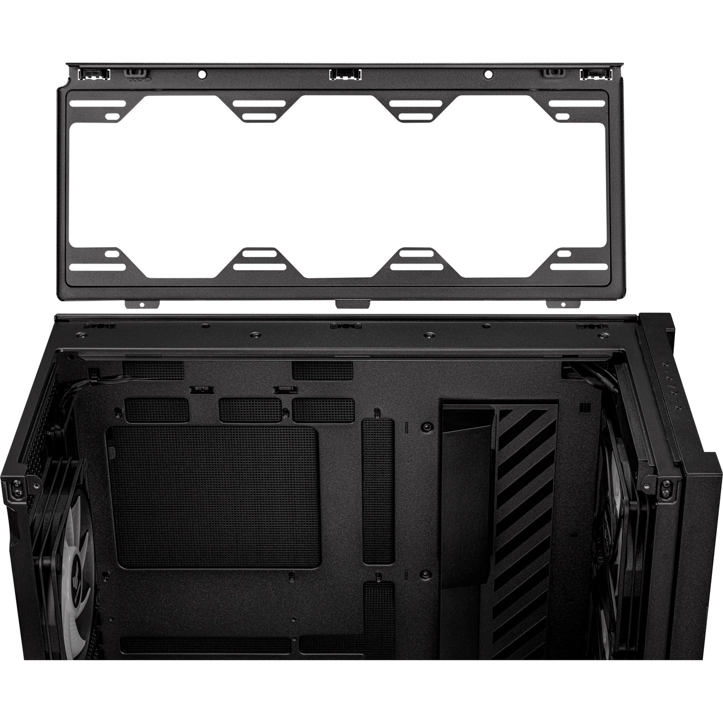 ASUS tuf gaming gt302 argb midi tower behuizing (zwart | 2x usb-a | 1x usb-c | rgb | tempered glass)