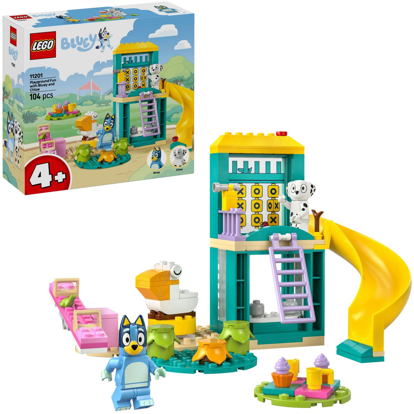 LEGO duplo 11201 bluey en chloe in de speeltuin