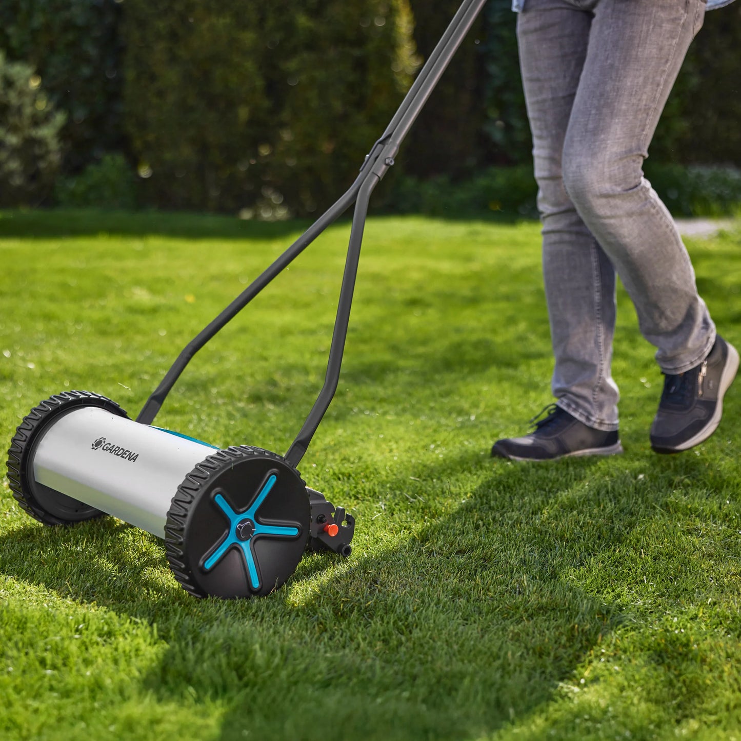GARDENA kooimesmaaier comfort 330 kooimaaier (grijs turquoise, 11750-20)