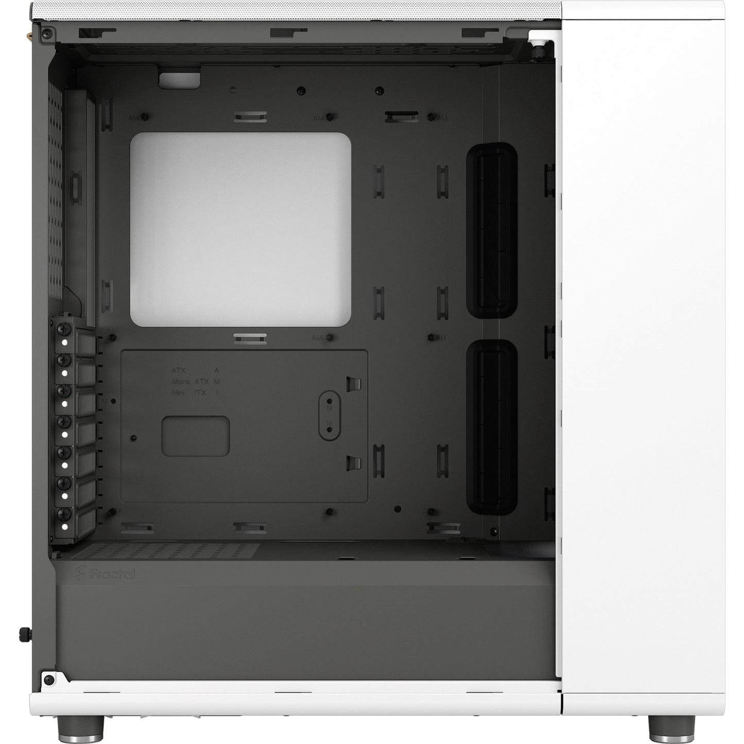 Fractal Design north midi tower behuizing (wit houtkleur | 2x usb-a | 1x usb-c | tempered glass)