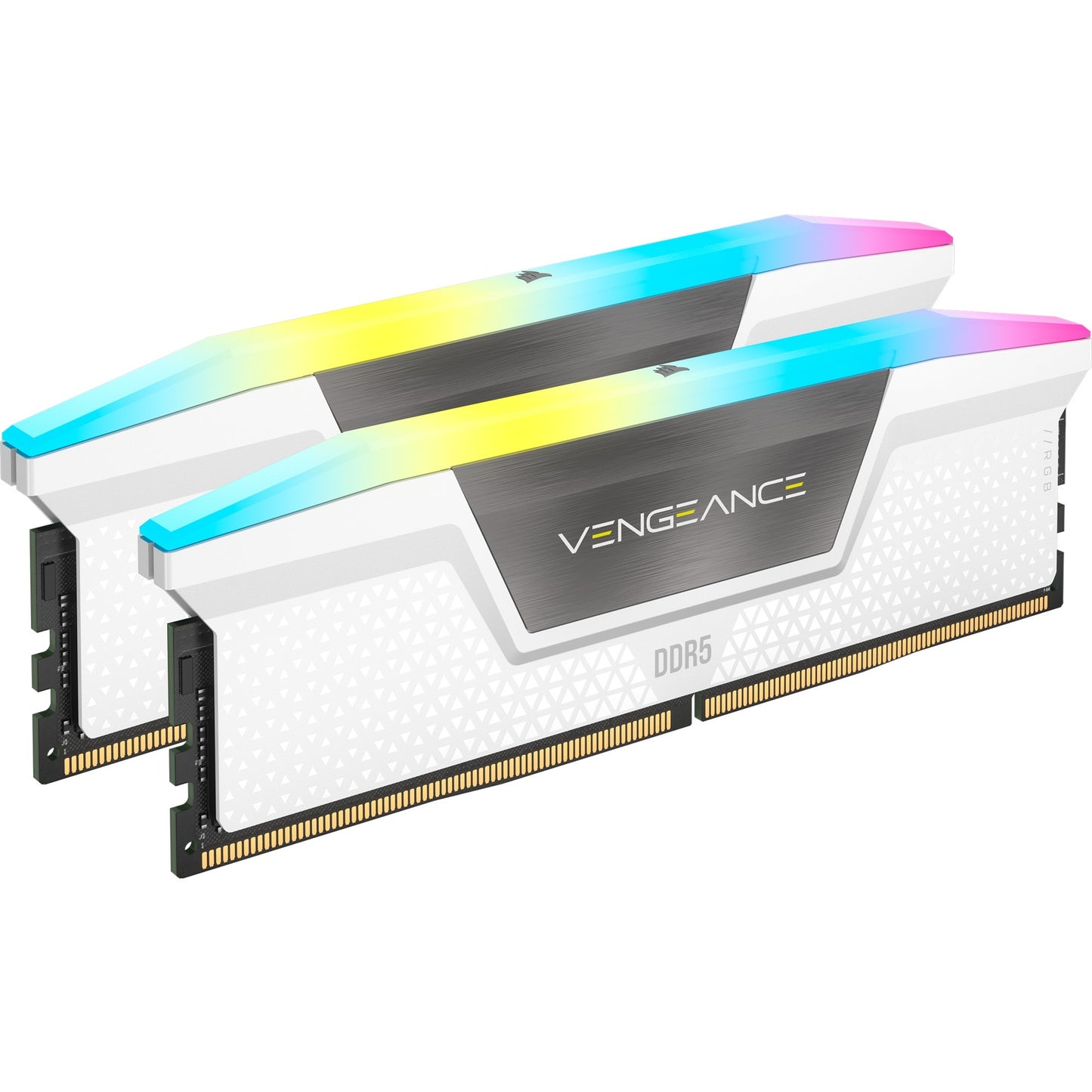 Corsair vengeance rgb 32 gb ddr5-6000 (2x 16 gb) werkgeheugen (wit, cmh32gx5m2e6000c36w, xmp 3.0)