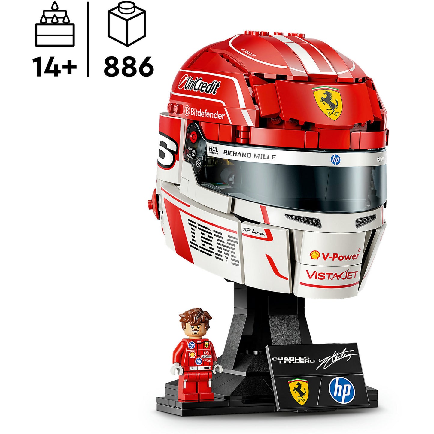 LEGO editions 43014 scuderia ferrari hp helm van charles leclerc