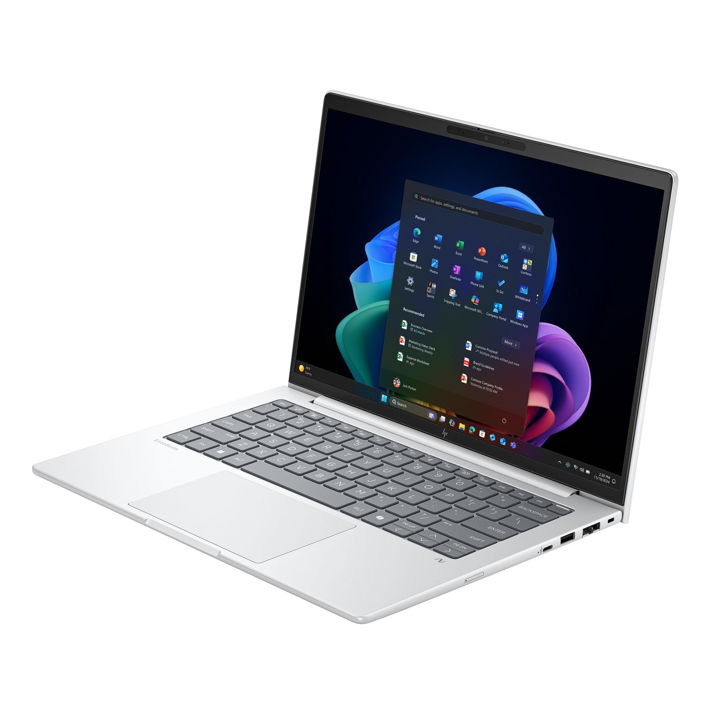 HP elitebook 8 g1i (ad3t7et) 16 copilot+ laptop (zilver | core ultra 7 258v | intel arc graphics | 32 gb | 1 tb ssd)