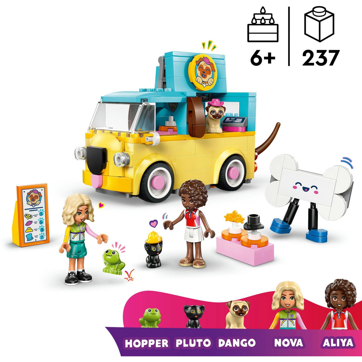 LEGO friends 42678 bestelwagen met dierenaccessoires