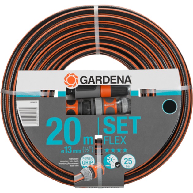 GARDENA comfort flex slang 13 mm (1 2 ) (zwart oranje, 18034-20, 20 m)