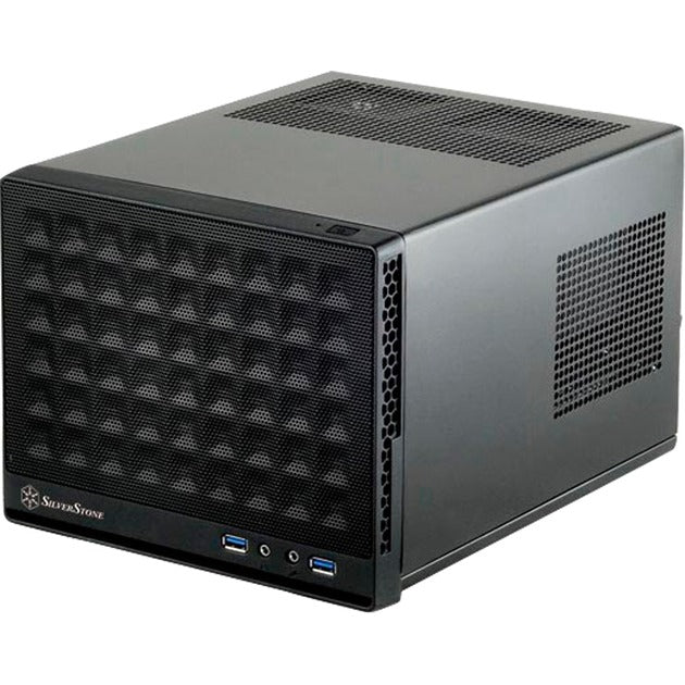 SilverStone sg13b mini tower behuizing (zwart | 2x usb-a)