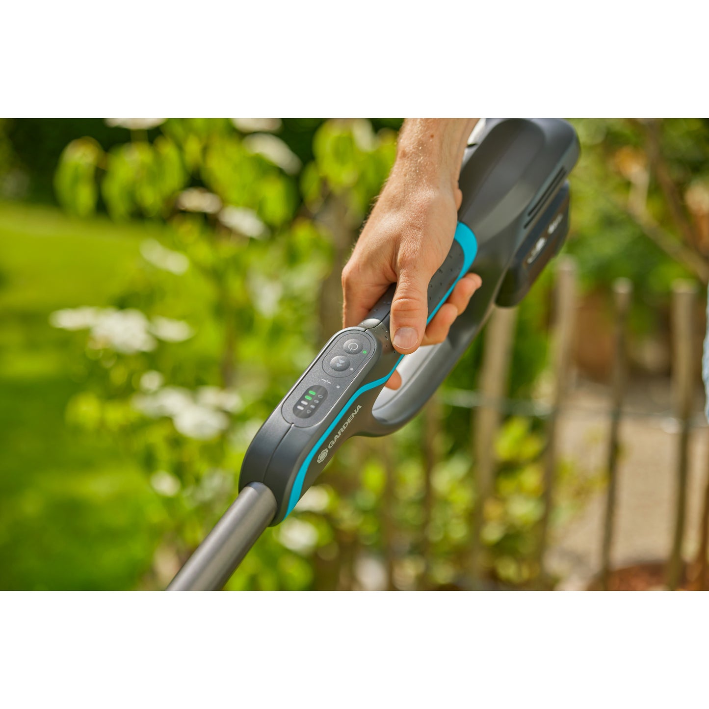 GARDENA powertrim 30 18v grastrimmer (grijs turquoise, accu en lader niet inbegrepen)