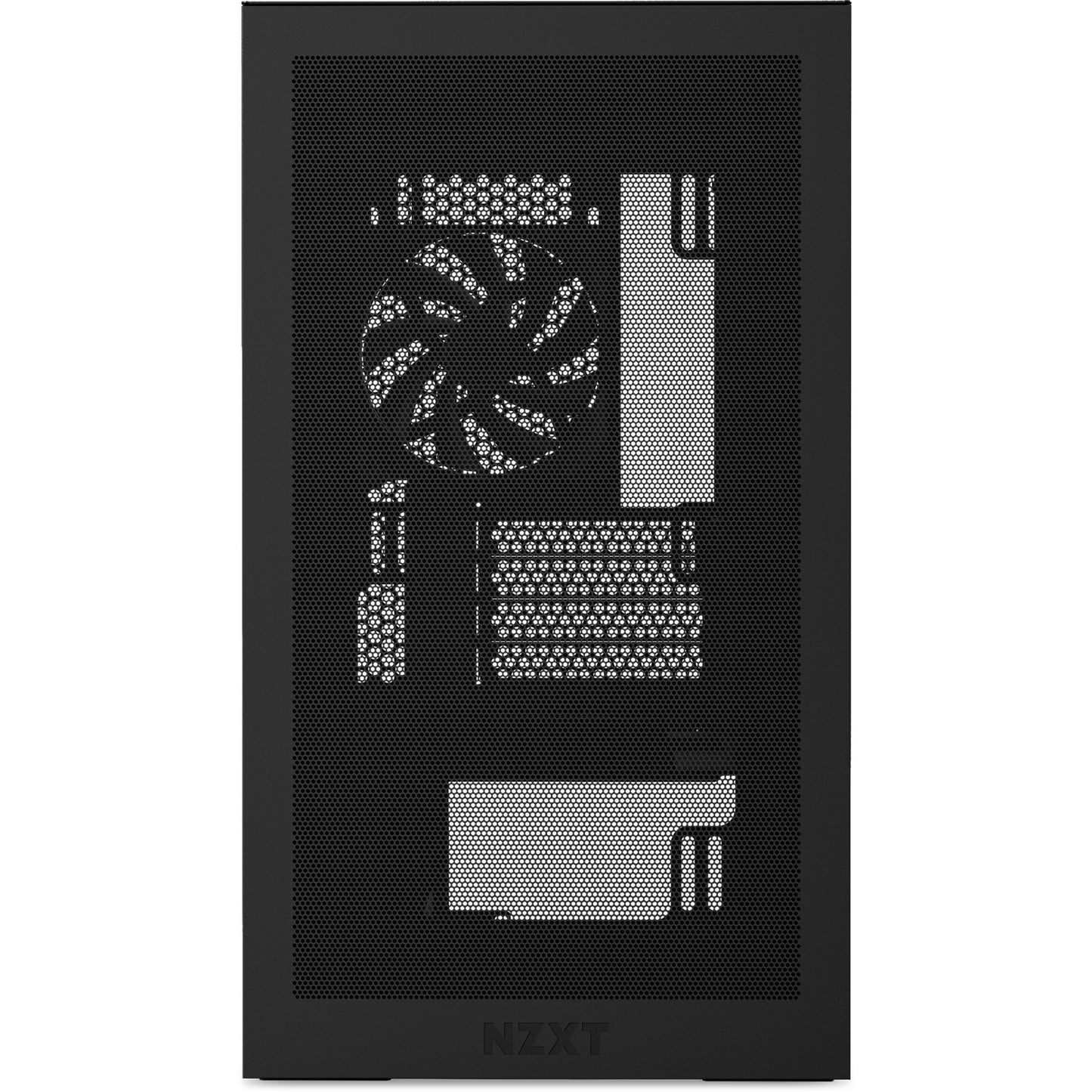 NZXT h3 flow midi tower behuizing (zwart (mat) | 1x usb-a | 1x usb-c | tempered glass)