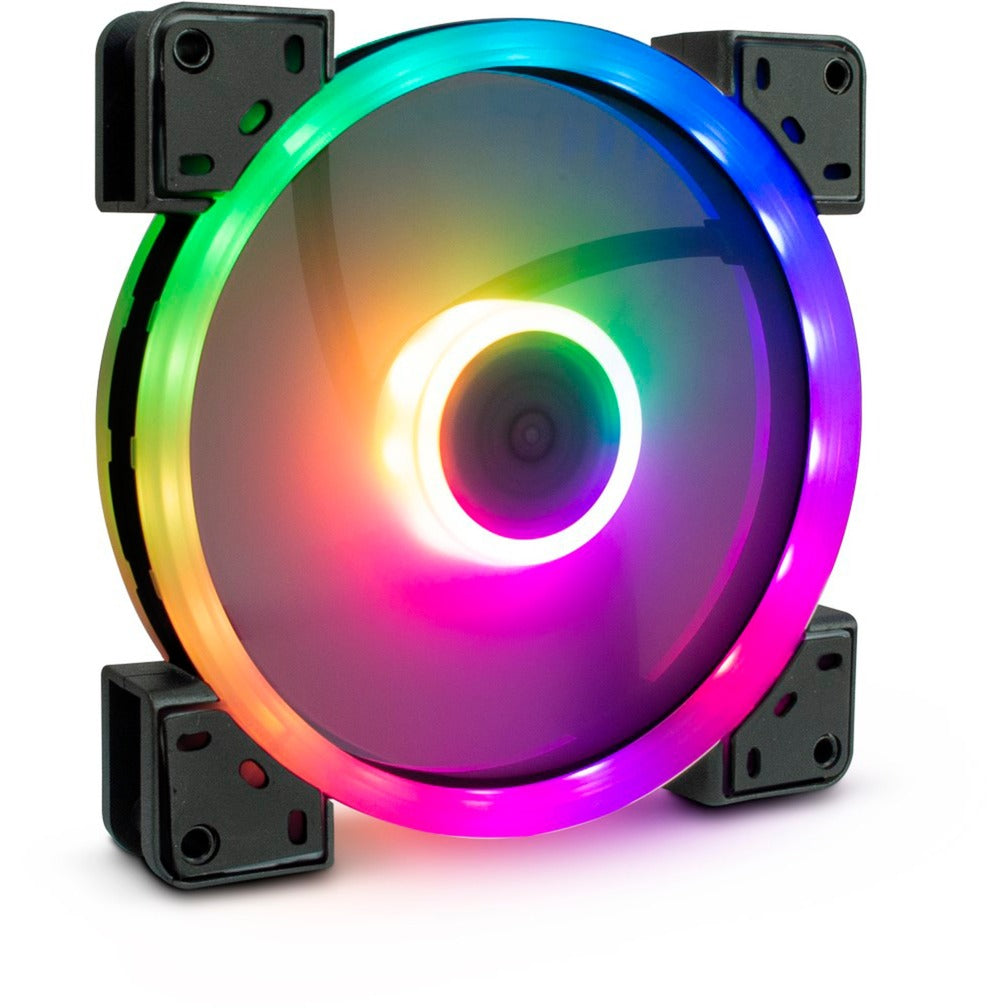 Inter-Tech argus rgb fan set rs-14 case fans (zwart, 3 stuks, 140 x 140 x 25 mm, pwm)