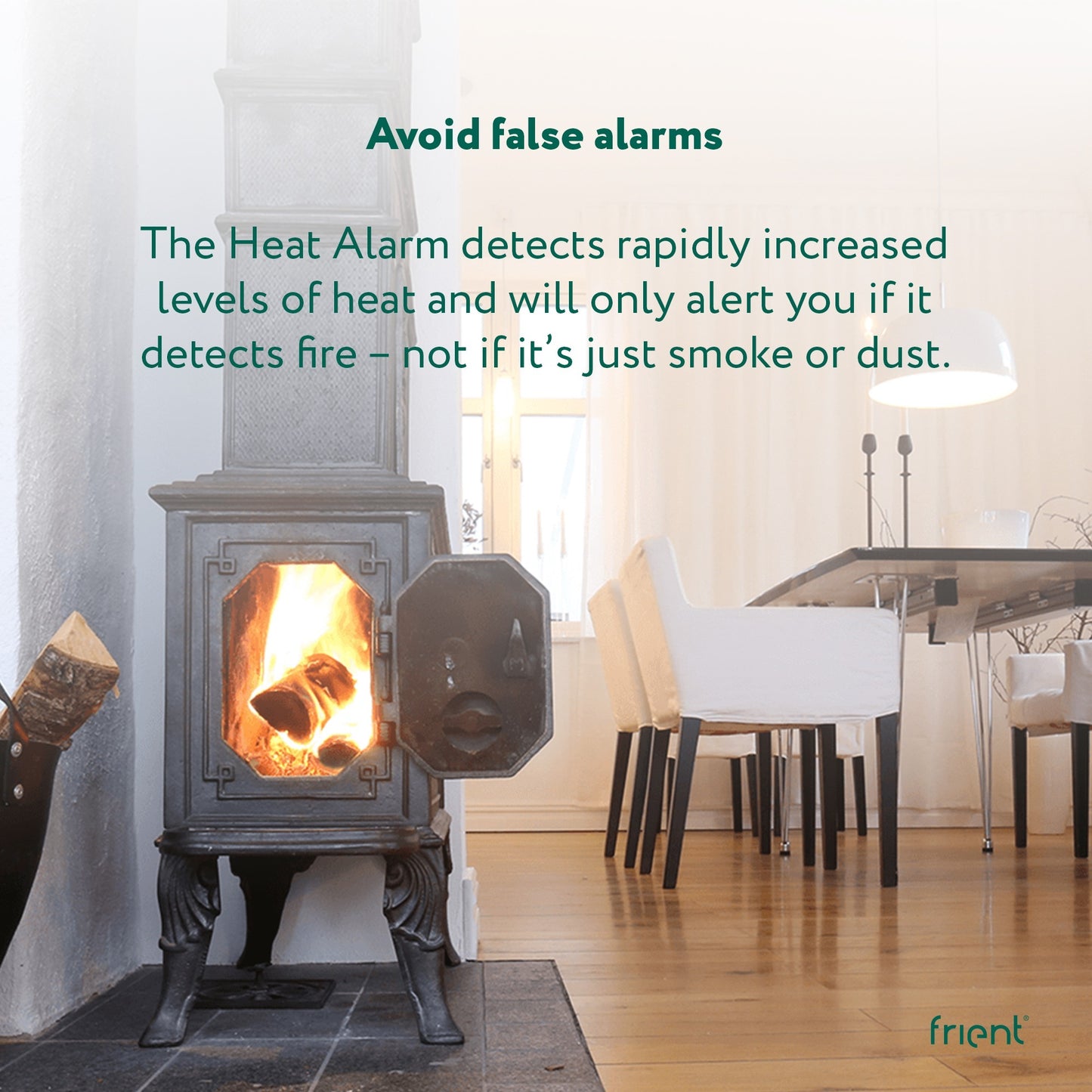 Frient Intelligent Heat Alarm melder (Wit, Zigbee 3.0)