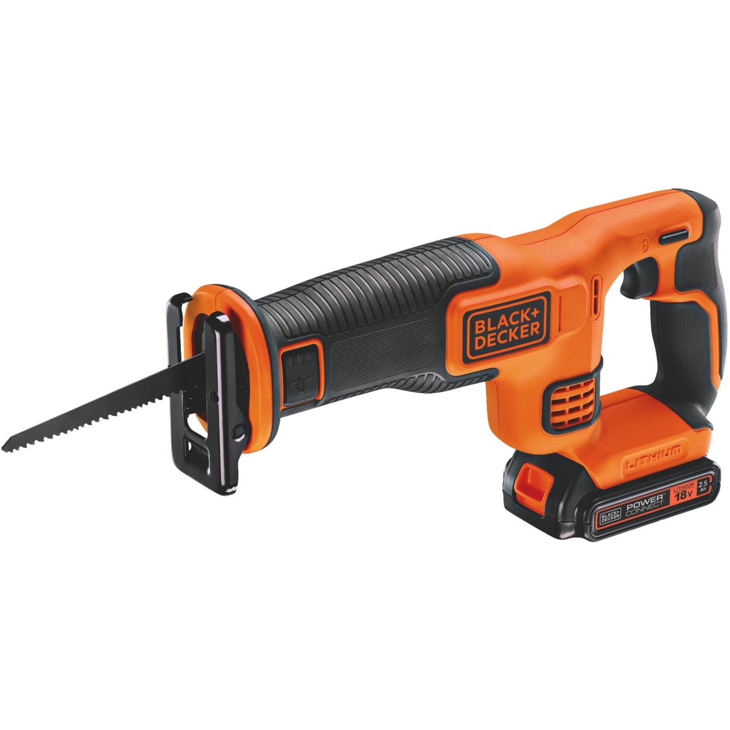BLACK+DECKER 18v reciprozaag bdcr18e1-qw (oranje zwart, 18v 2.5ah accu en oplader inbegrepen)