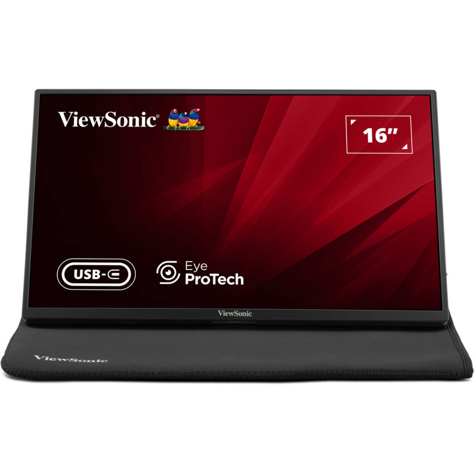 ViewSonic va1650 lichtgewicht draagbare monitor 16 (zwart, 1x hdmi, usb-c)