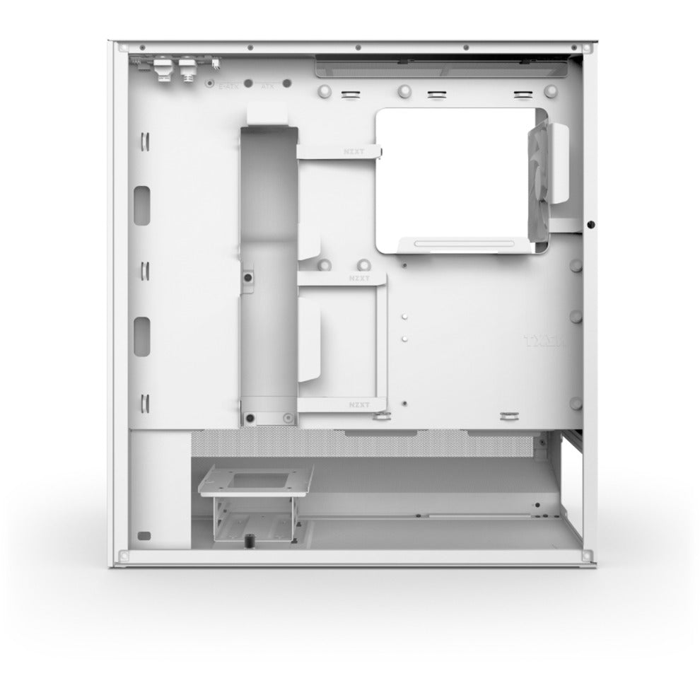 NZXT h5 flow rgb v2 midi tower behuizing (wit | 1x usb-a | 1x usb-c | rgb | tempered glass)