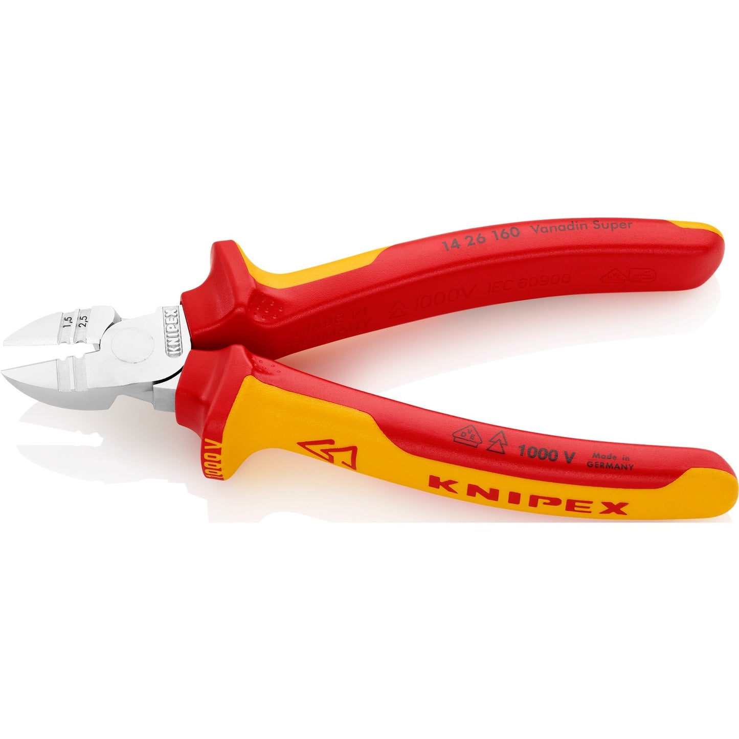 KNIPEX diagonale striptang 1426160 kniptang (rood geel)