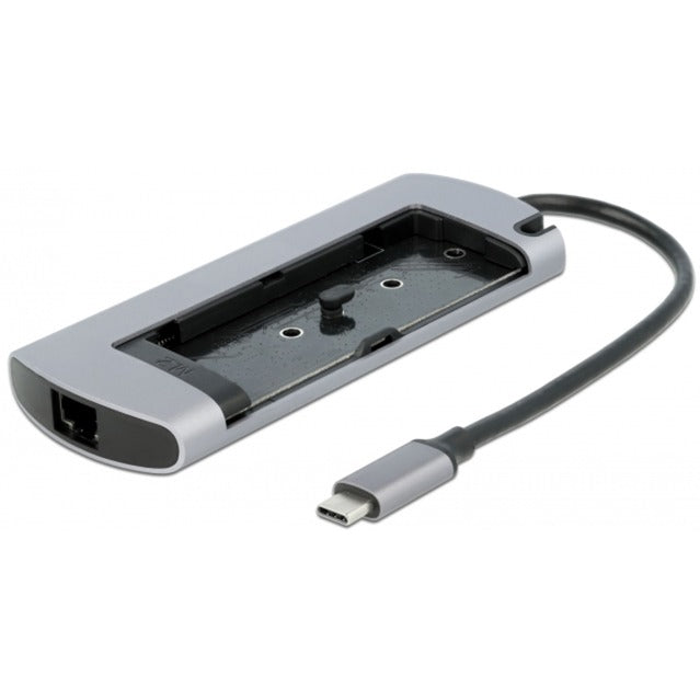 DeLOCK usb type-c docking station met m.2 slot (grijs)