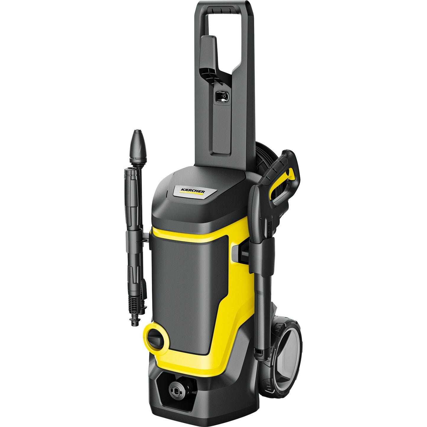 Kärcher k 7 wcm premium home hogedrukreiniger (geel zwart, met vuilfrees, slanghaspel en oppervlaktereiniger)