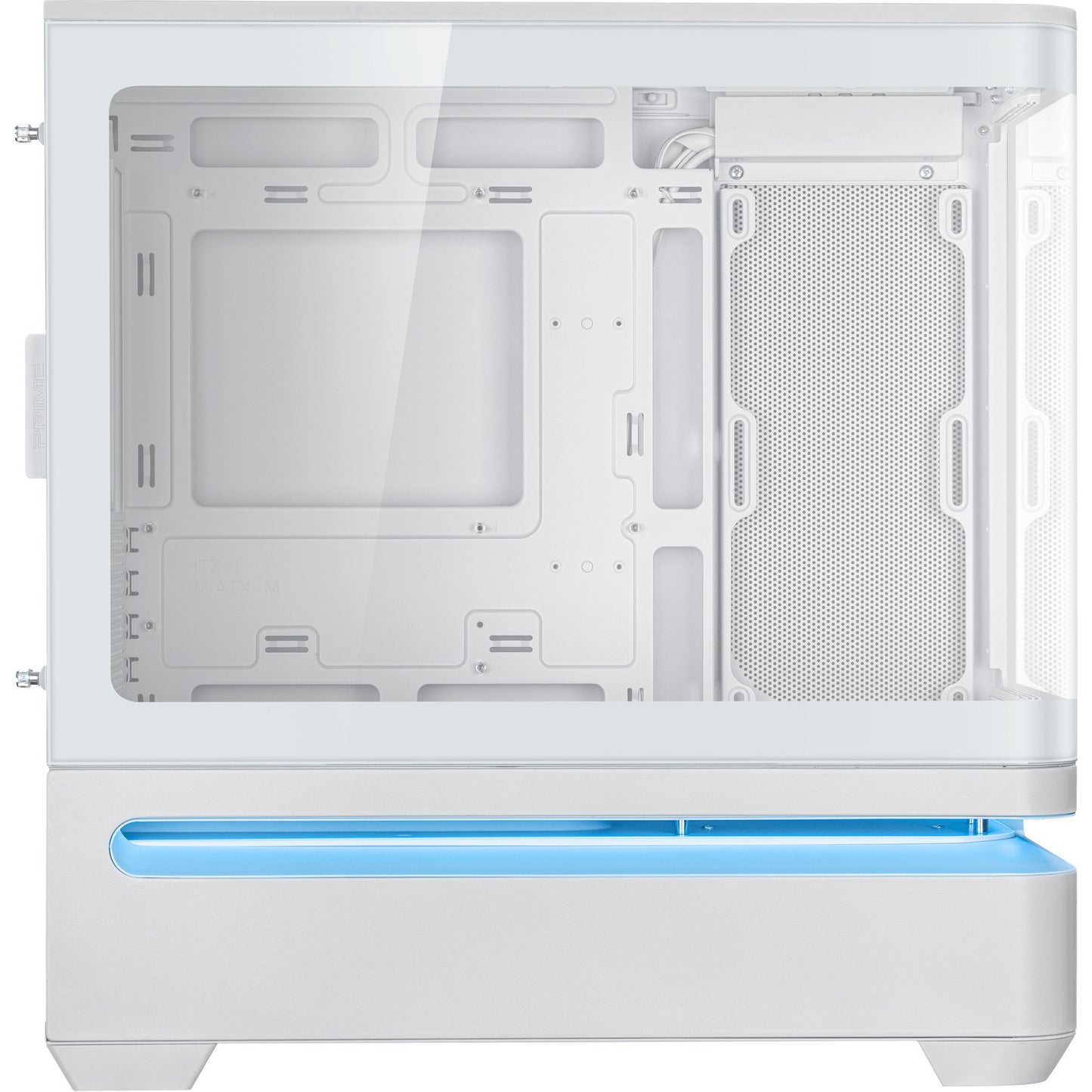 ASUS prime ap202 midi tower behuizing (wit | 2x usb-a | 1x usb-c | rgb | tempered glass)