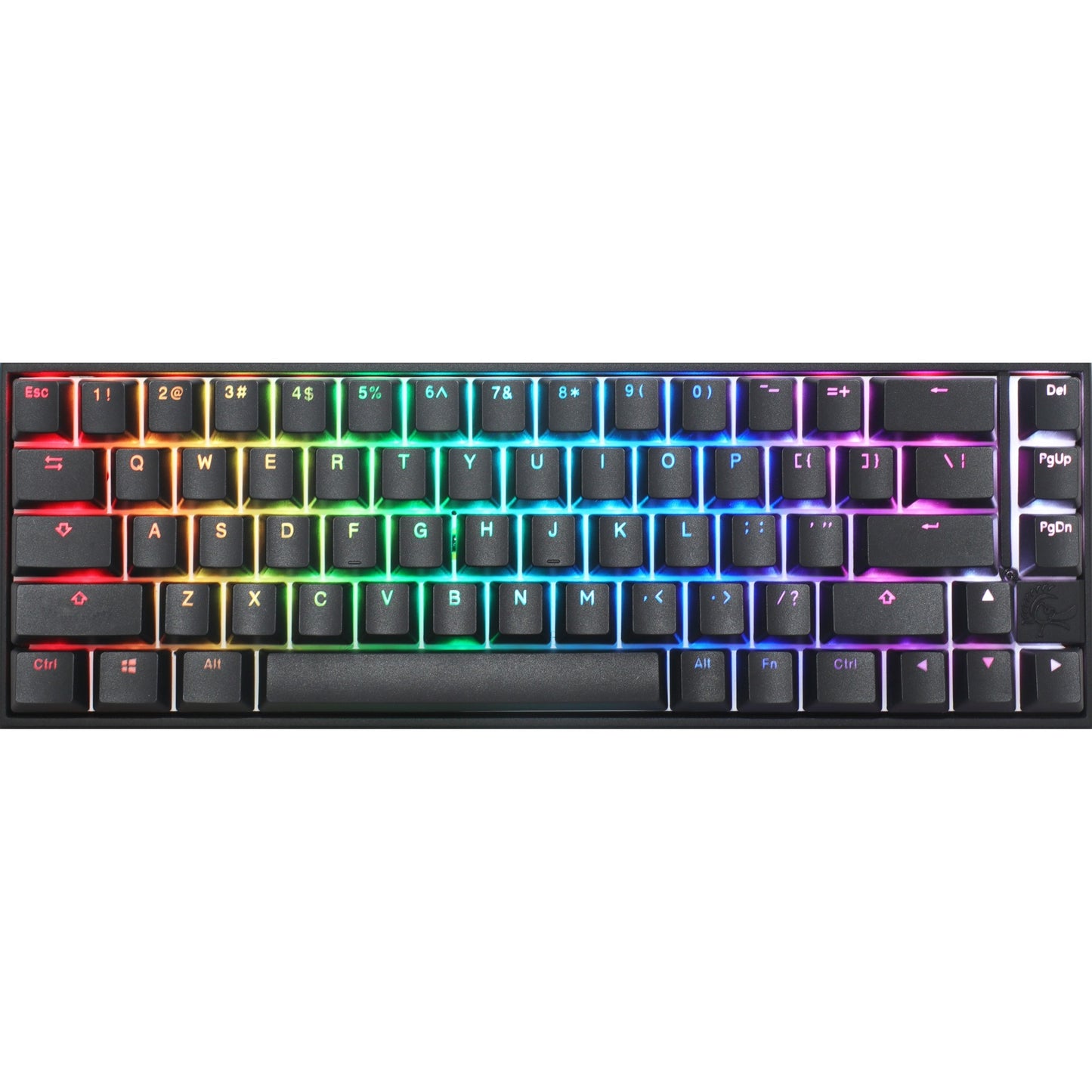 Ducky mecha pro sf rgb mechanisch toetsenbord (zwart, us lay-out (qwerty), cherry mx speed silver, 65%, rgb leds, pbt double-shot)