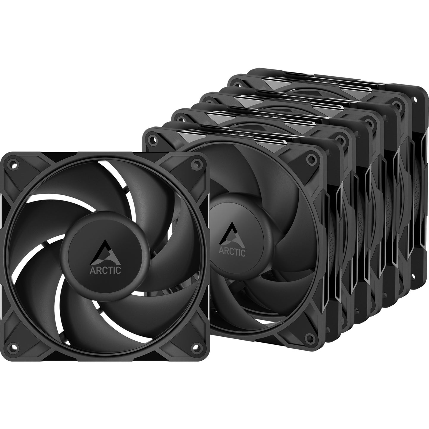 ARCTIC p12 pro pst case fans (zwart, 5 stuks, 120 x 120 x 25 mm, pwm)