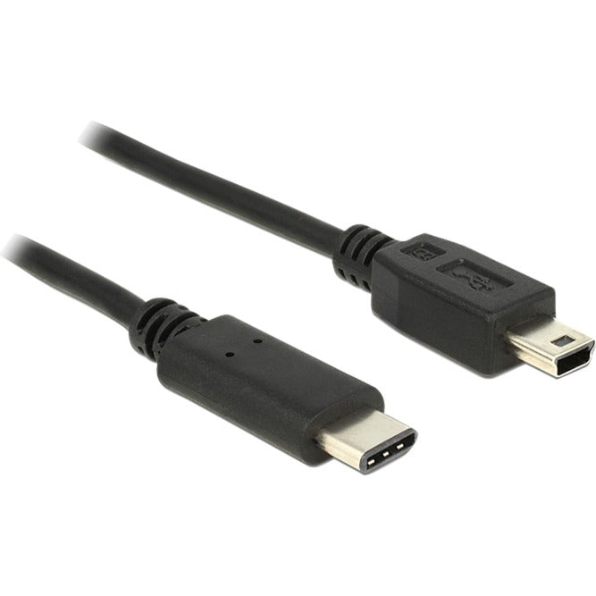 DeLOCK usb-c 2.0 > usb mini-b kabel (zwart, 1 meter)
