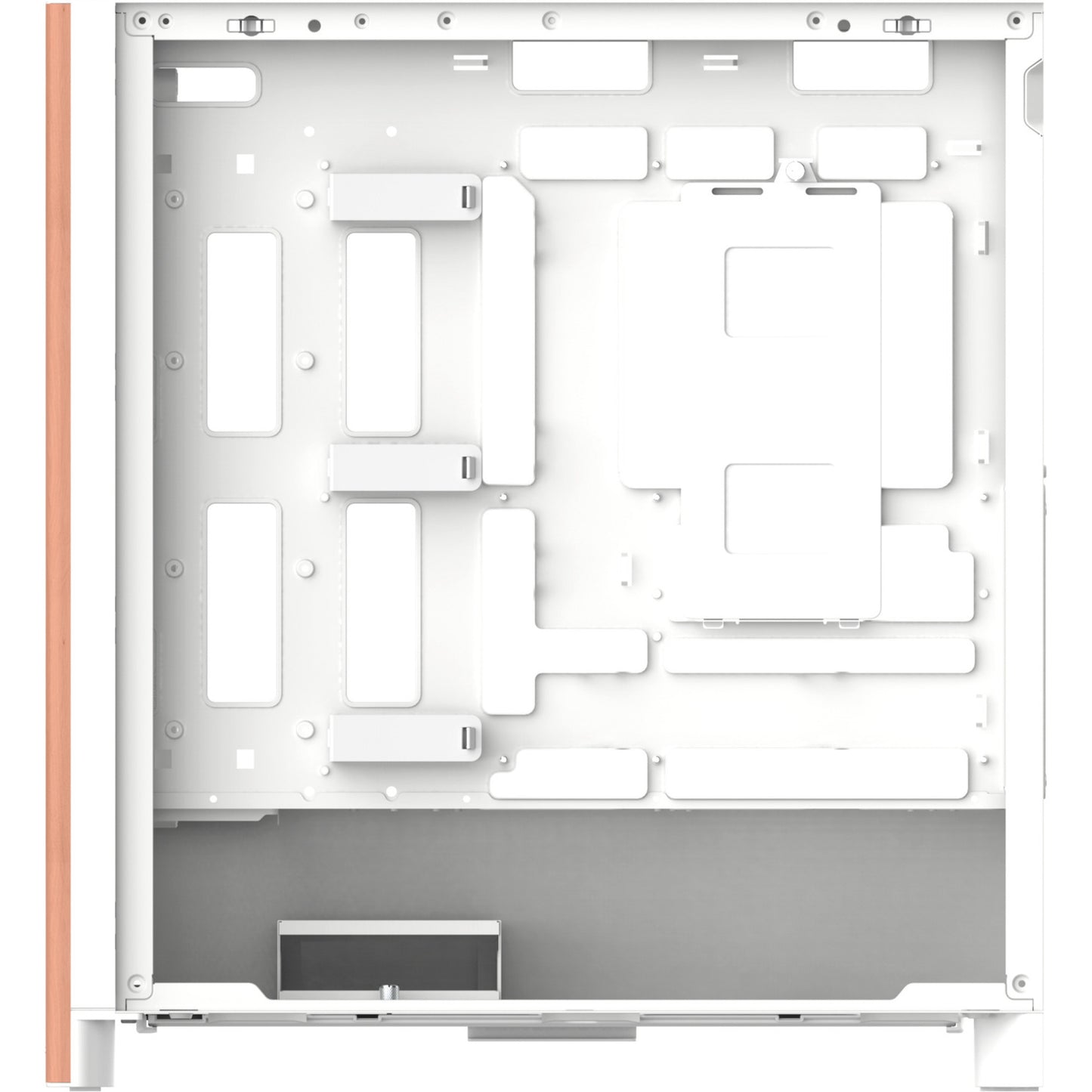 Thermaltake s370 ws snow midi tower behuizing (wit | 2x usb-a | 1x usb-c | tempered glass)