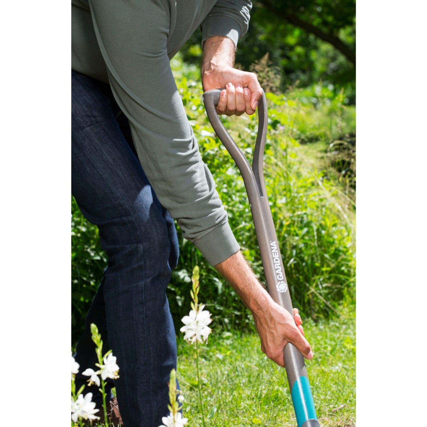 GARDENA natureline spade (houtkleur turquoise, 17000-20)