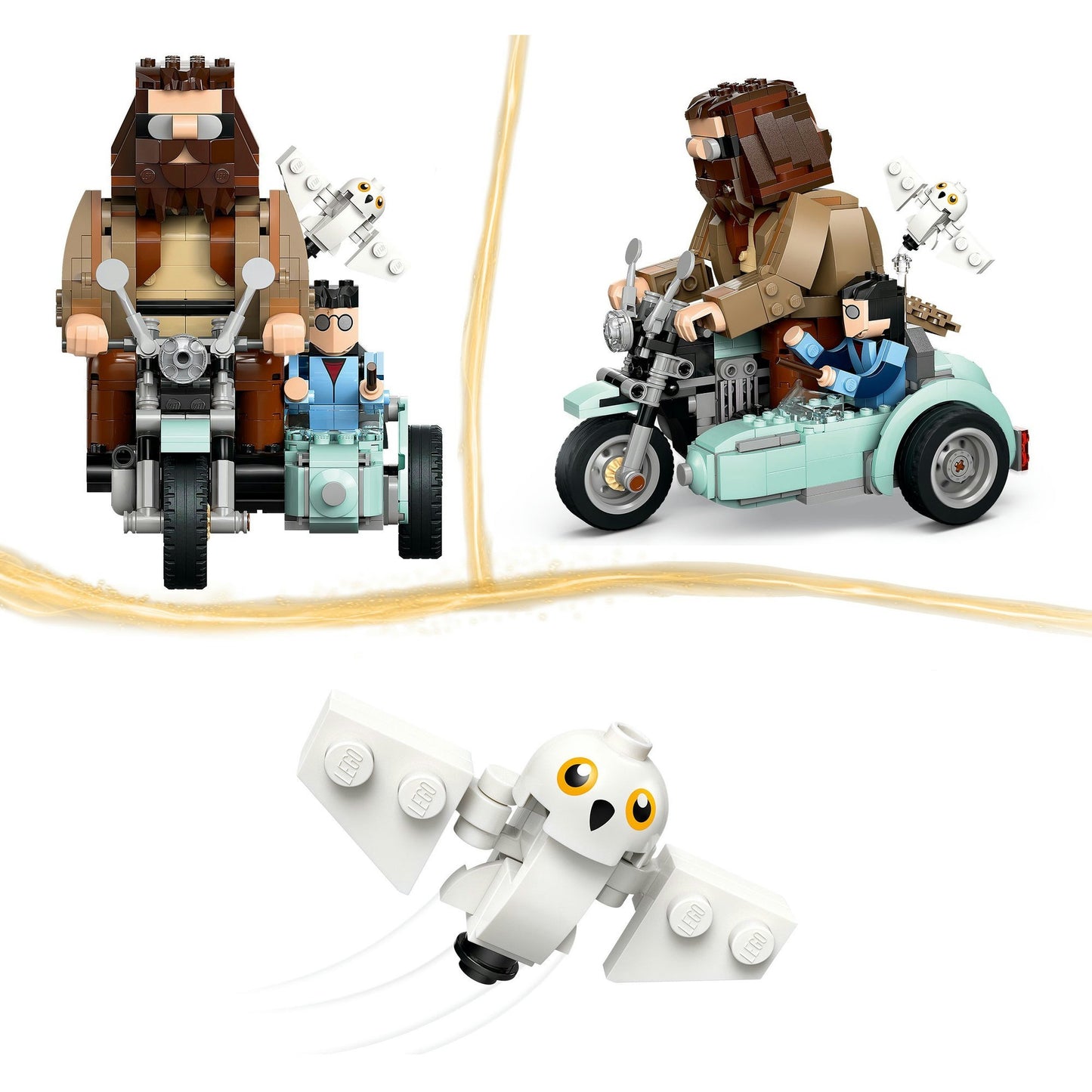 LEGO harry potter - hagrid en harry's rit op de motor constructiespeelgoed (76443)