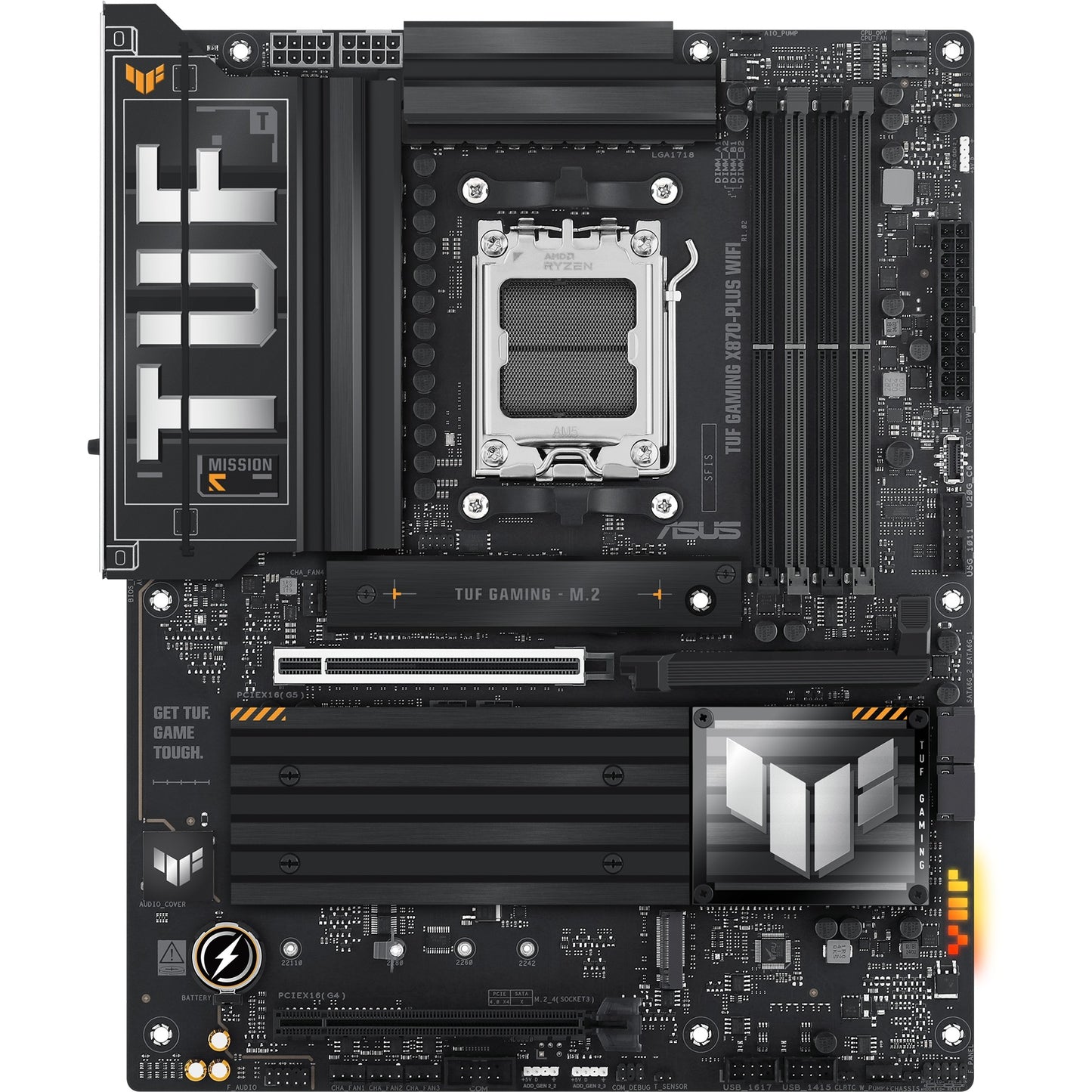 ASUS tuf gaming x870-plus wifi socket am5 moederbord (raid, 2.5gb-lan, wi-fi 7, bt, sound, atx)