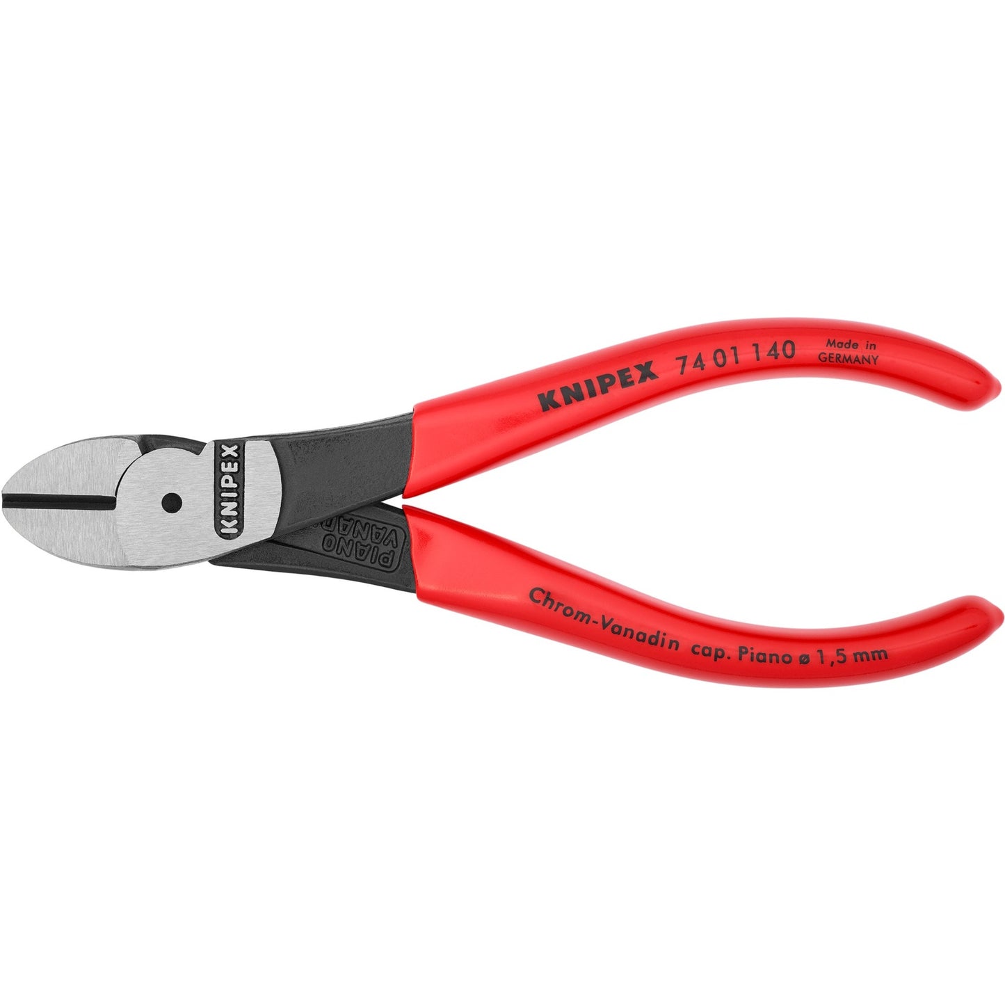 KNIPEX kracht-zijsnijtang 74 01 140 kniptang (rood)