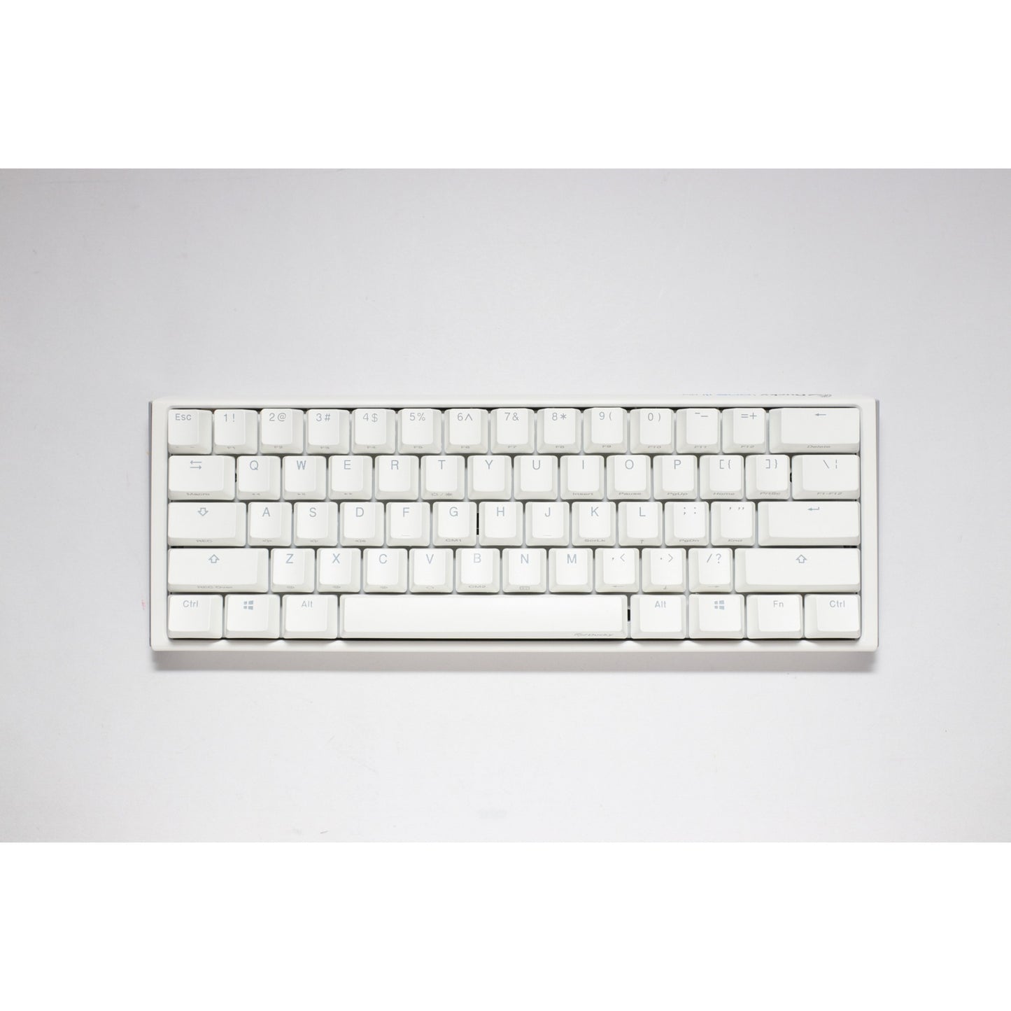 Ducky one 3 classic pure white mini rgb mechanisch toetsenbord (wit, us lay-out (qwerty), cherry mx red, 60%, rgb led, double-shot pbt, hot-swappable, quack mechanics)