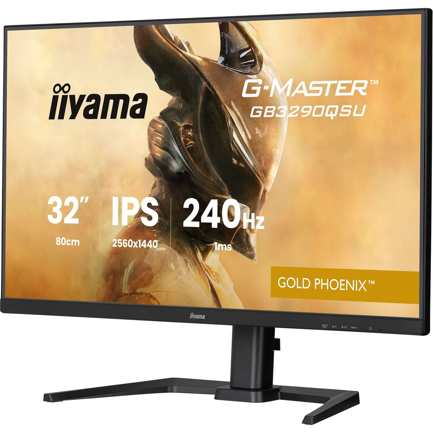 Iiyama g-master gold phoenix gb3290qsu-b1 31.5 gaming monitor (zwart (mat), 2x hdmi, displayport, 2x usb-a, 2x usb-b, 240 hz)