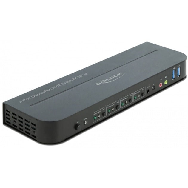 DeLOCK displayport 1.4 kvm switch kvm-switch (zwart, 8k 30 hz, usb 3.0, audio)