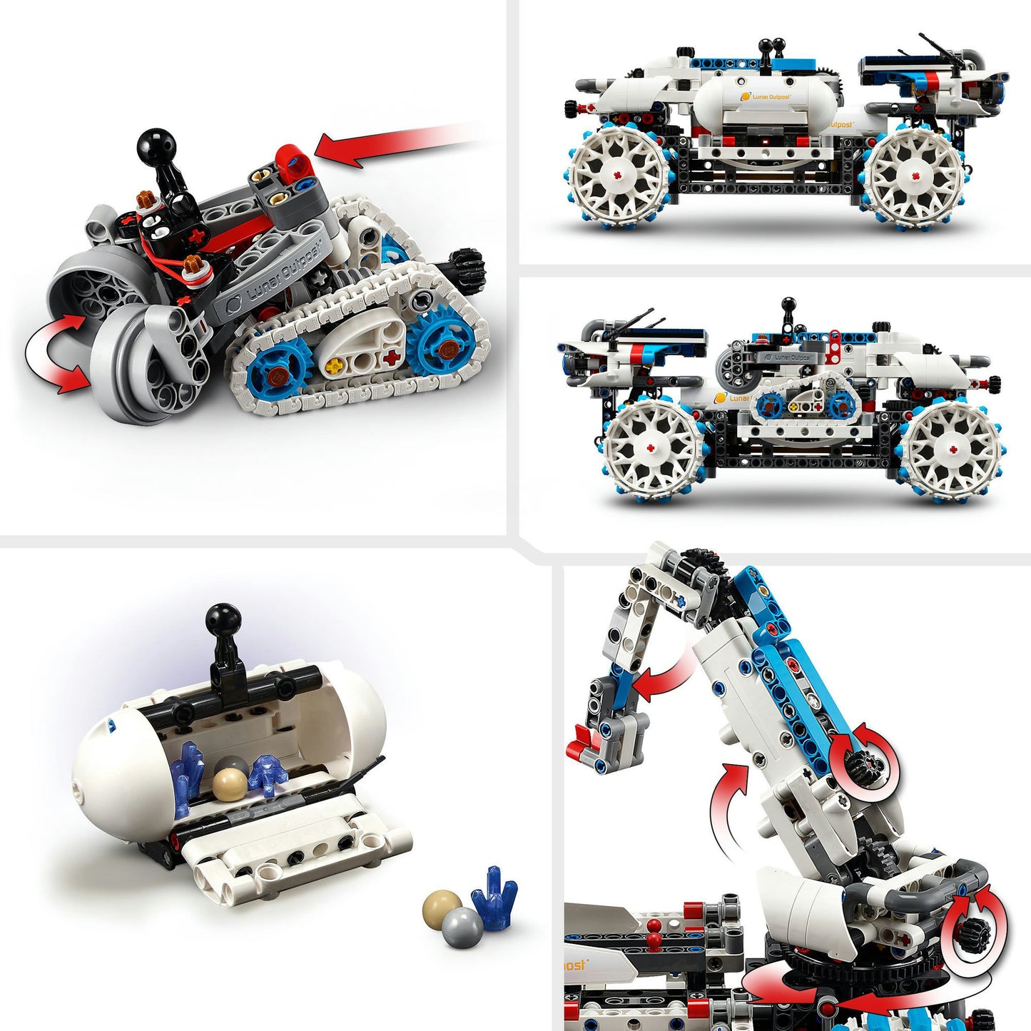 LEGO technic 42211 lunar outpost maanrover ruimtevoertuig