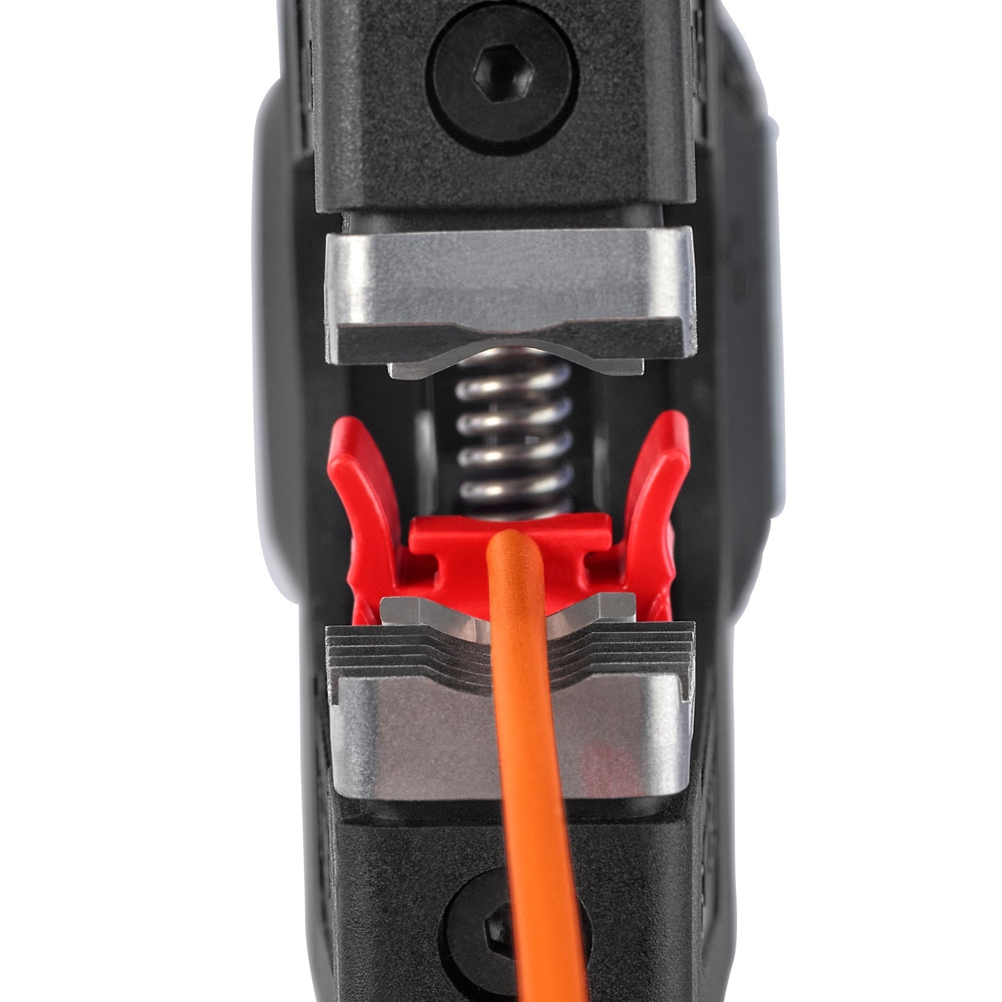 KNIPEX precistrip16 automatische afstriptang (zwart rood, geïntegreerde draadsnijder)