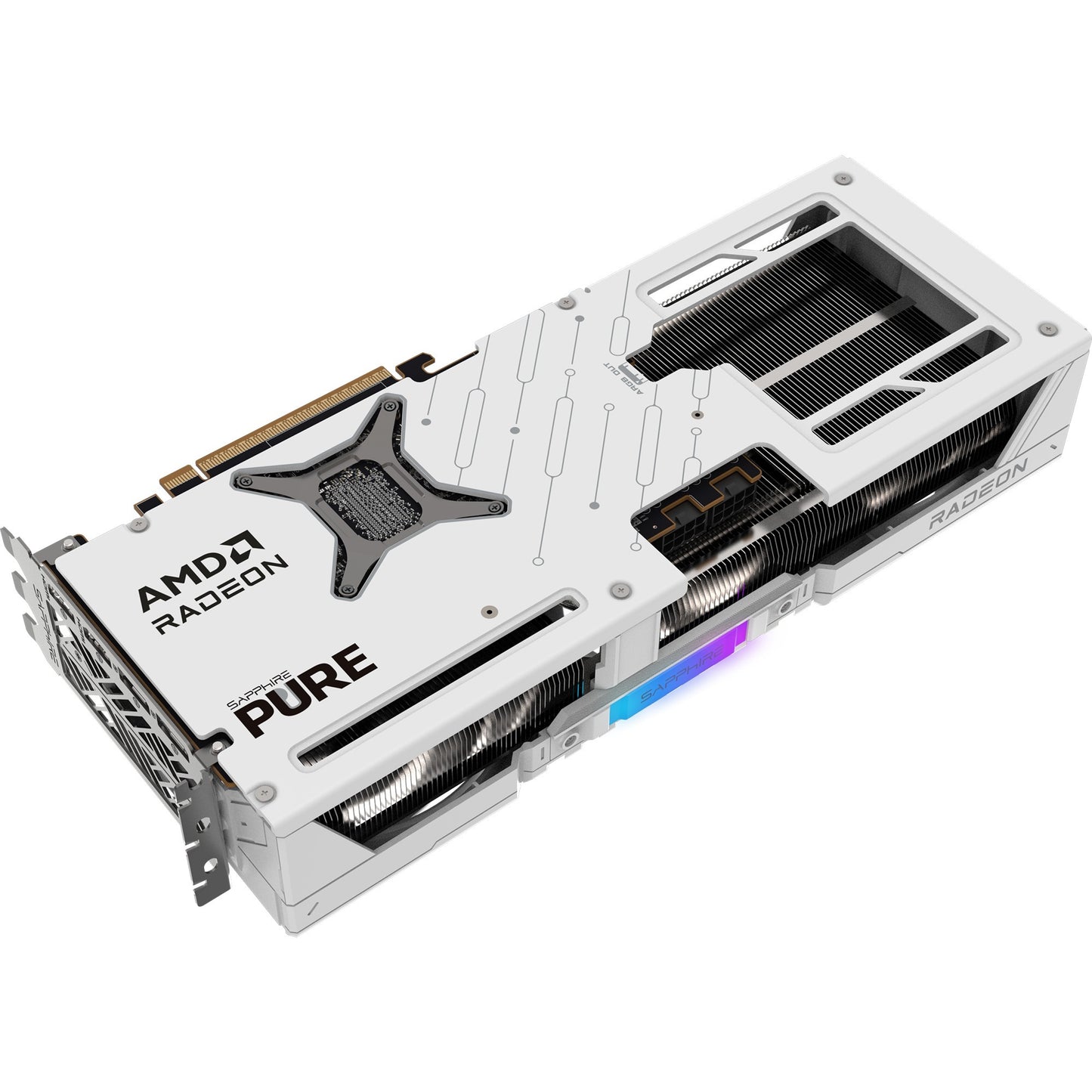 SAPPHIRE radeon rx 9070 pure oc grafische kaart (wit, 2x displayport, 2x hdmi, rdna4)