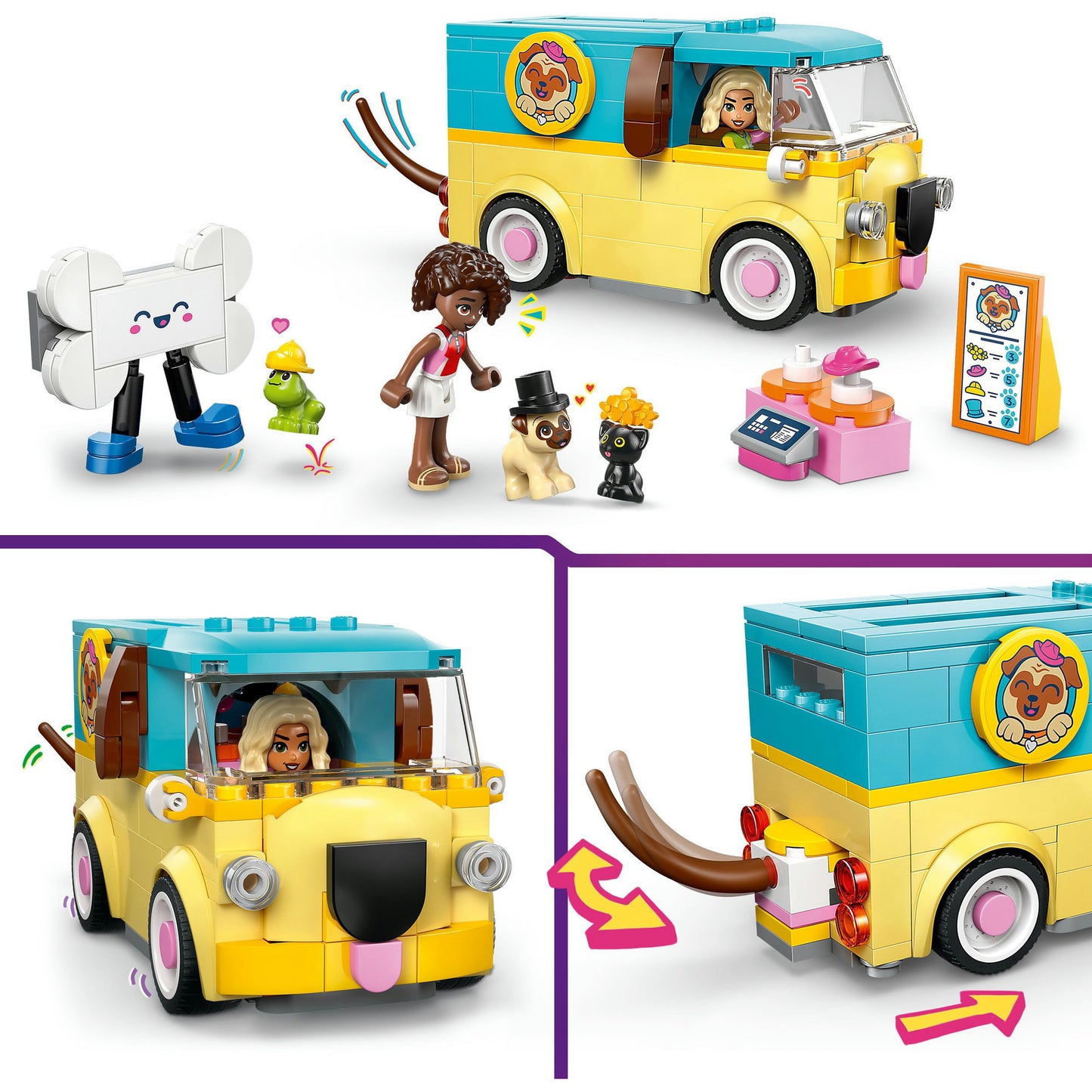 LEGO friends 42678 bestelwagen met dierenaccessoires