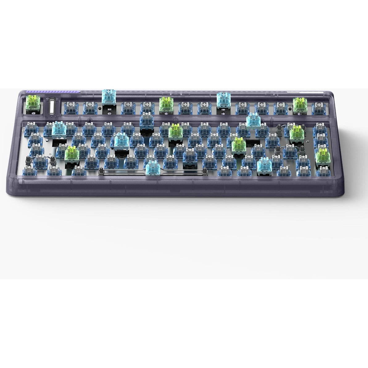 Iqunix OG80 Lavandin Wireless Mechanical Keyboard (Lavendel, US lay-out (QWERTY), Cherry MX Red, 80% (TKL), Hot-swappable, PBT, 2.4GHz | Bluetooth 5.1 | USB-C)