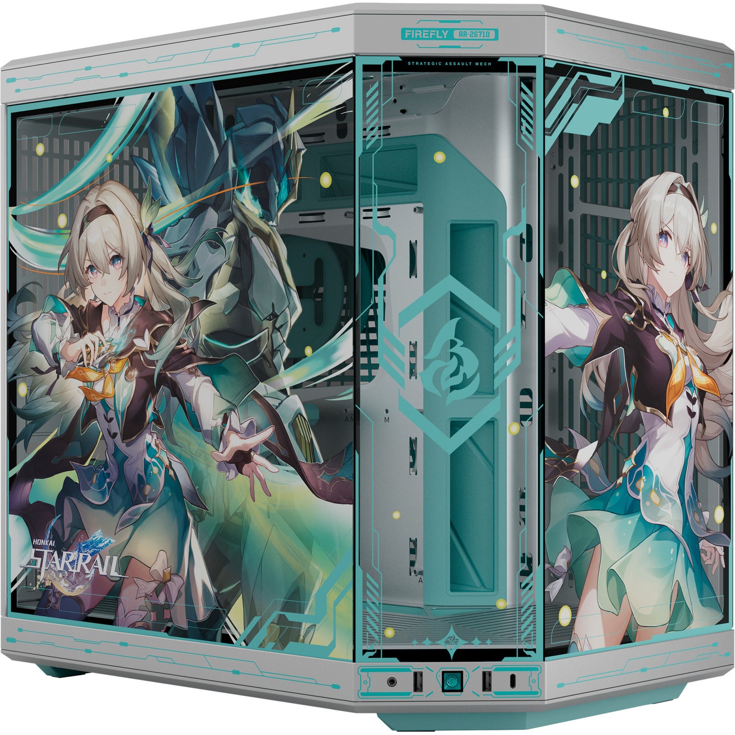 HYTE y70 firefly edition midi tower behuizing (2x usb-a | 1x usb-c | tempered glass)