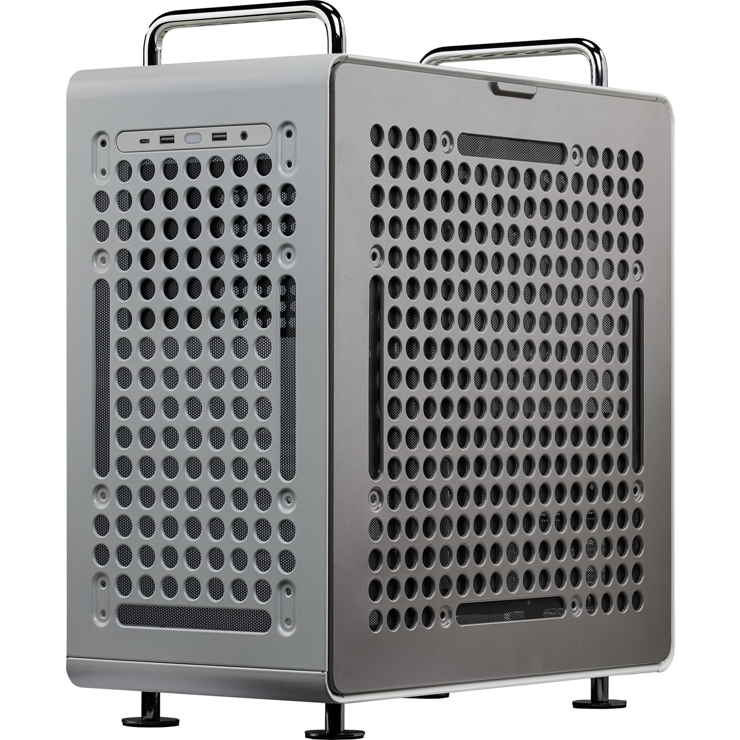 Cooler Master qube 540 moonstone midi tower behuizing (grijs | 2x usb-a | 1x usb-c | tempered glass)