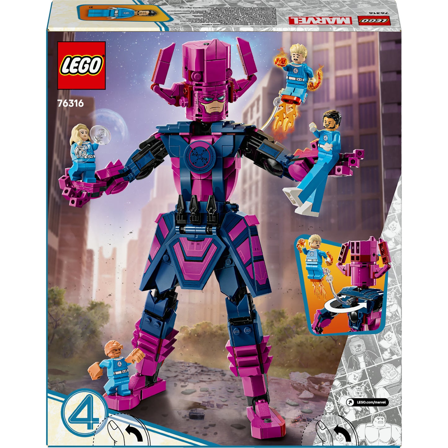LEGO super heroes marvel 76316 fantastic four vs. galactus bouwfiguur