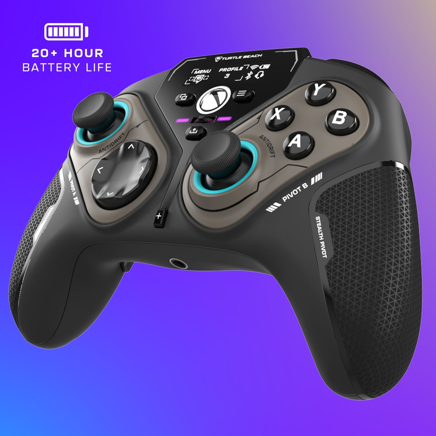 Turtle Beach stealth pivot draadloze slimme controller (zwart, 2,4 ghz bluetooth usb, pc, xbox, android)