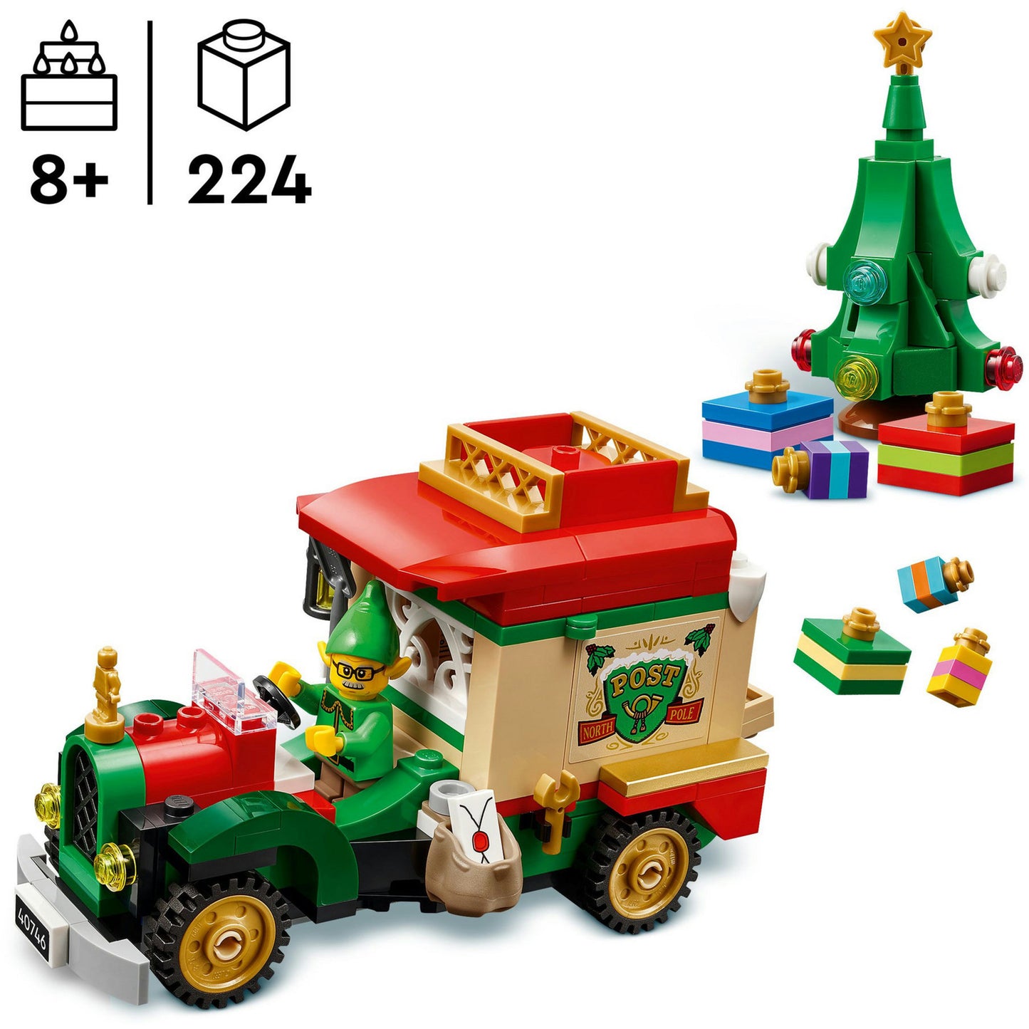 LEGO iconic - bezorgtruck van de kerstman constructiespeelgoed (40746)