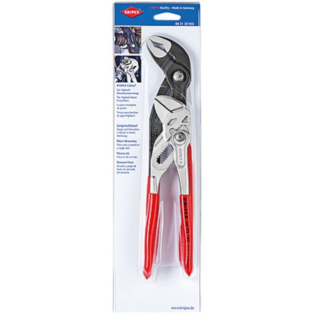 KNIPEX tangen-set 00 31 20 v03 tangenset (rood zwart, 2-delig)