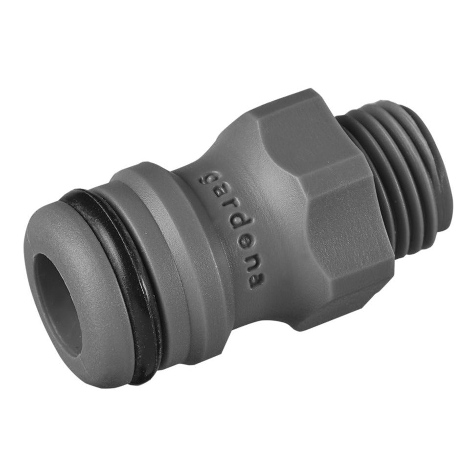 GARDENA aansluitstuk 13,2 mm (g 1 4 ) koppeling (grijs, 2920-26)