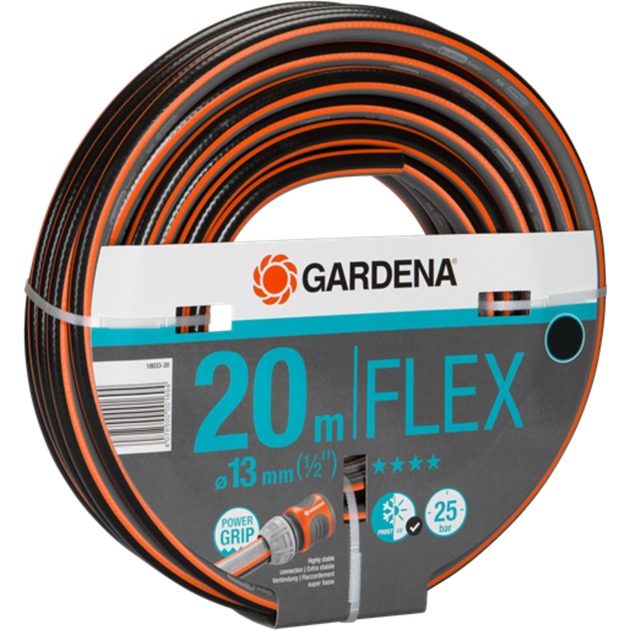 GARDENA comfort flex slang 13 mm (1 2 ) (zwart oranje, 18033-20, 20 m)
