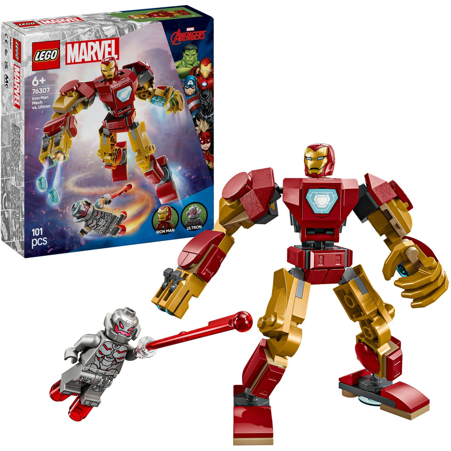 LEGO marvel super heroes - iron man mecha vs. ultron constructiespeelgoed (76307)
