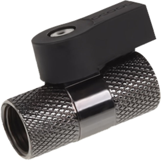 Alphacool 2-way kogelkraan g1 4 nickel kraanstuk (zwart)