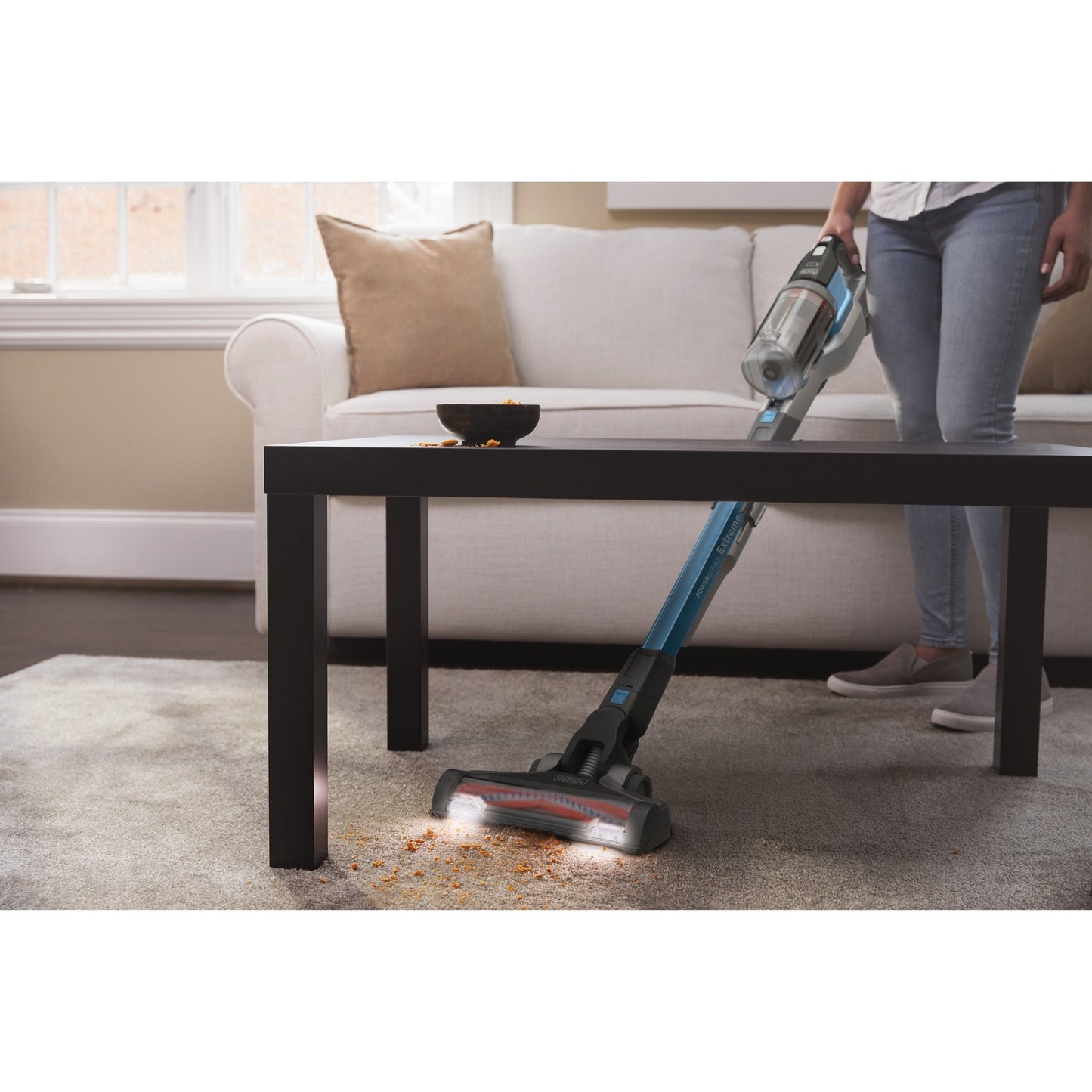 BLACK+DECKER 36v 4-in-1 steelstofzuiger (lichtblauw grijs)