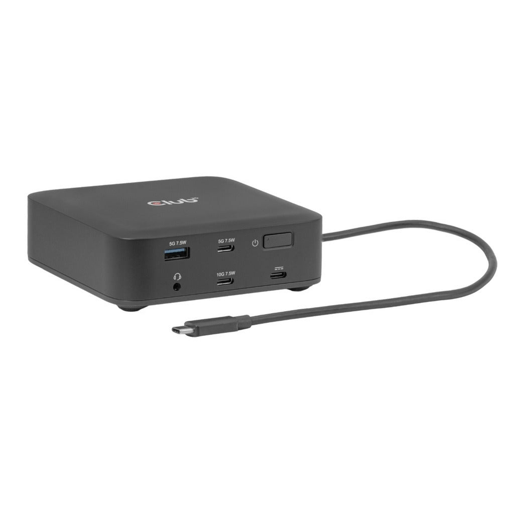 Club 3D 12-1 usb-c® quad displaylink dockingstation (zwart)