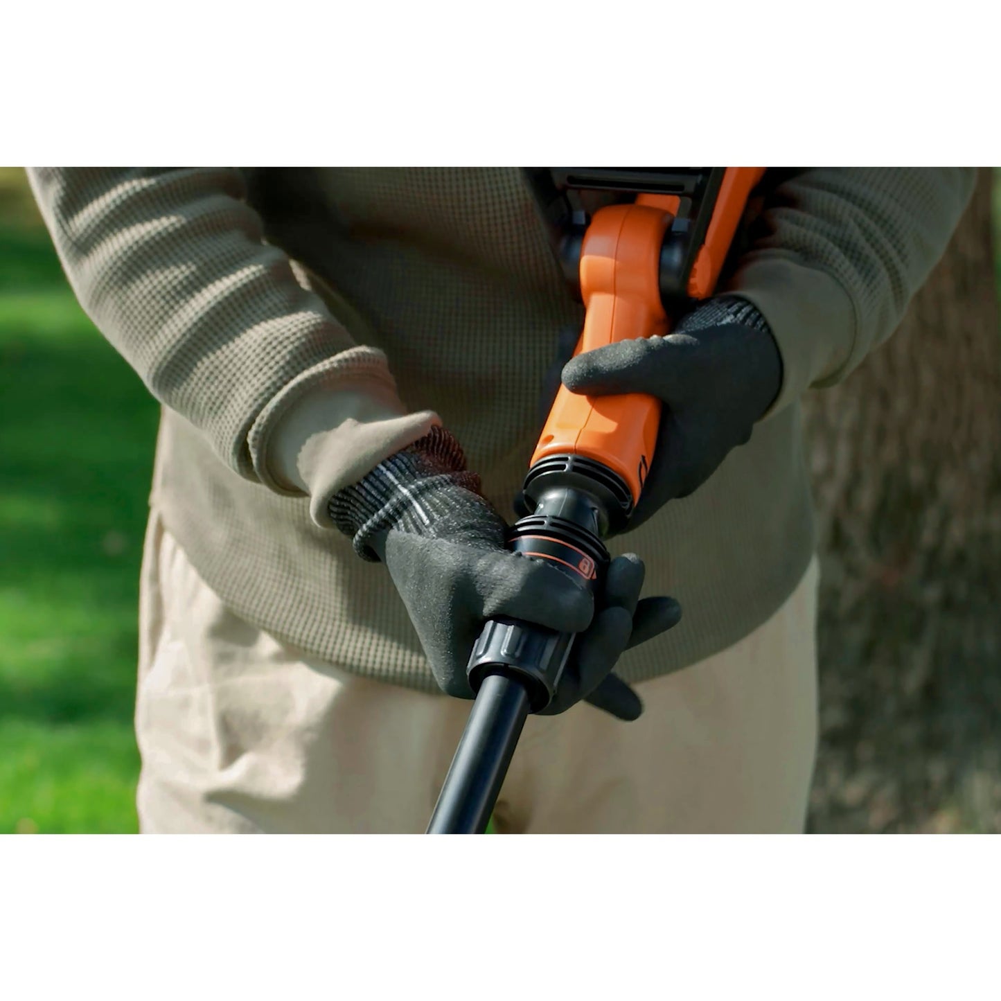 BLACK+DECKER 18v afs grastrimmer met accu (zwart oranje, 28 cm accu inbegrepen)